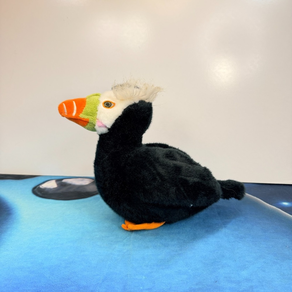 Jaag Puffin Plush Stuffed Animal Toy Black White Orange Sea Bird Wild Wildlife
